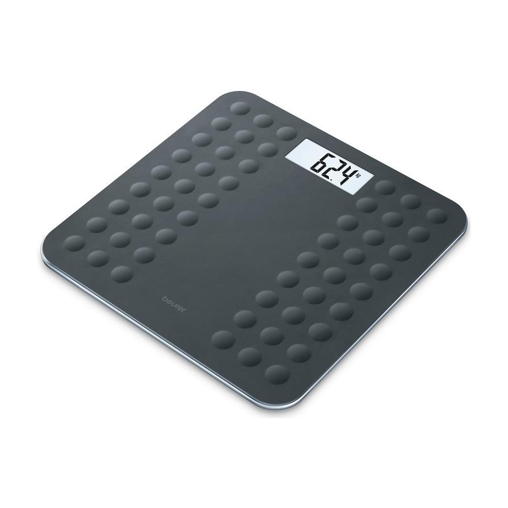 Bilancia in Vetro con Superficie Antiscivolo in Silicone Colore Nero Portata 180 Kg - Foto 1