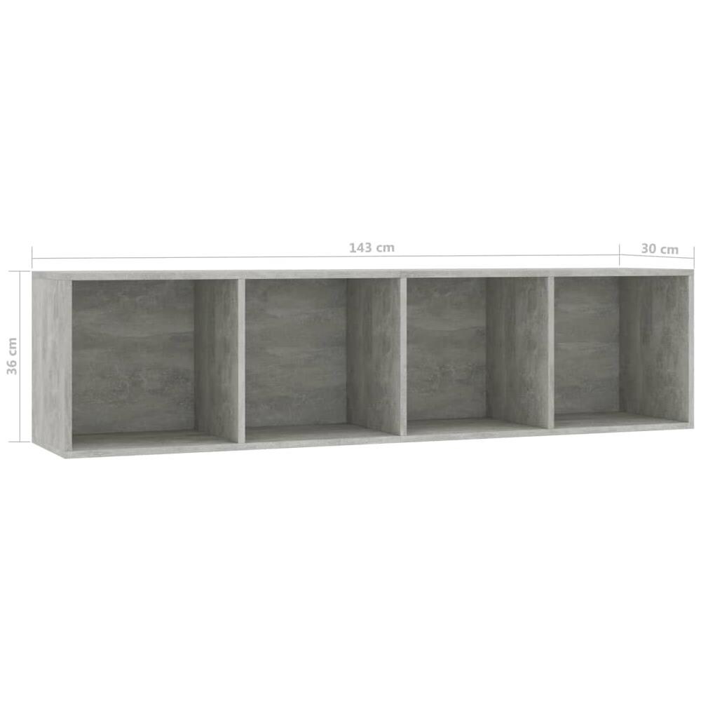 Libreria /Mobile TV Grigio Cemento 143x30x36 cm - Foto 14
