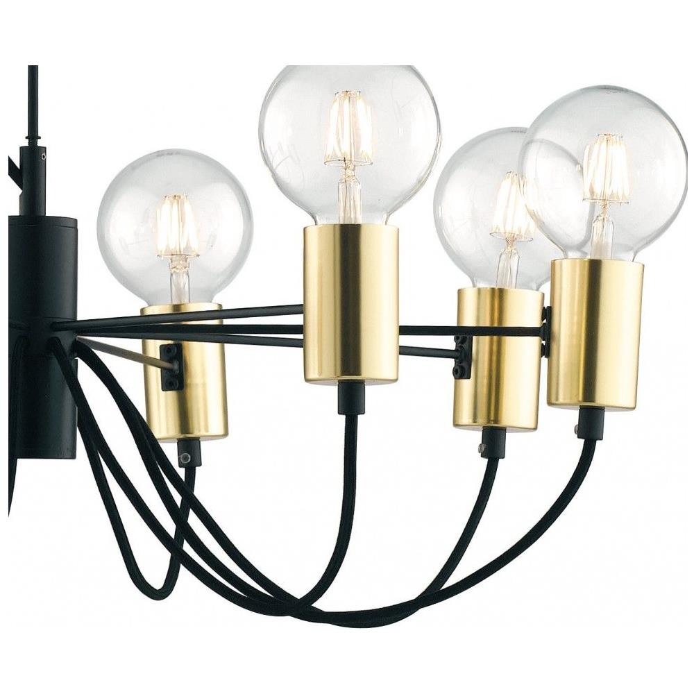 Lampadario Axon Nera / oro 8xe27 66x34cm - Foto 1