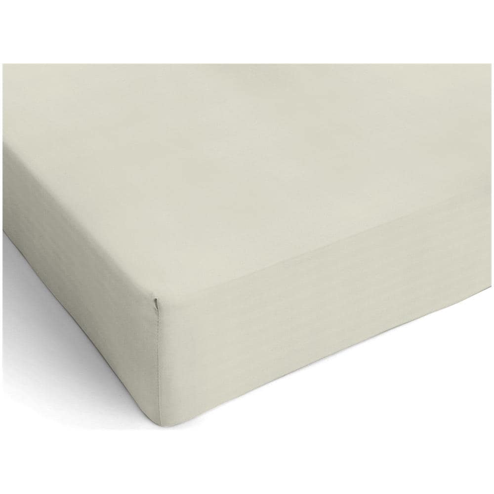 Lenzuolo Sotto Con Angoli In Microfibra - Matrimoniale Maxi 180 X 200 X 25 Cm - Panna - Foto 1