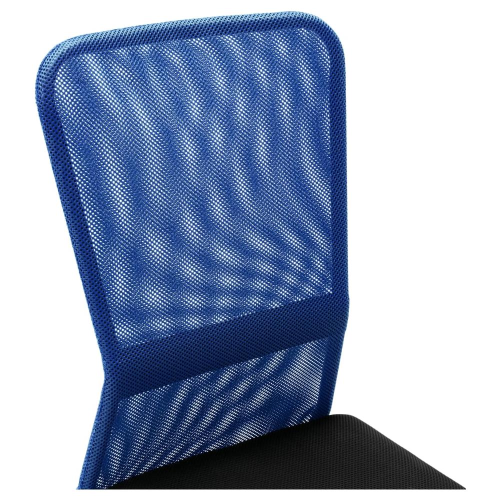 Sedia da Ufficio Nero e Blu 44x52x100 cm in Tessuto a Rete - Foto 2