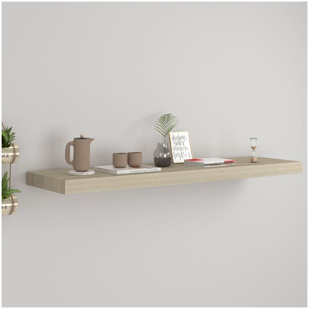 Scaffale A Parete Rovere 90x23,5x3,8 Cm In Mdf - Foto 1