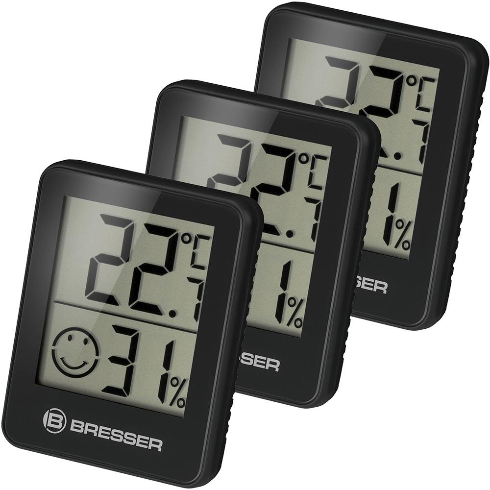 Bresser Temeo Hygro Indicator 3-unit Set, Black - Foto 1