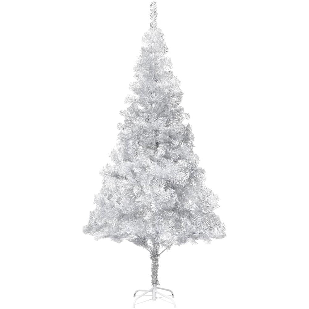 Albero di Natale Artificiale con Supporto Argento 240 cm PET - Foto 1