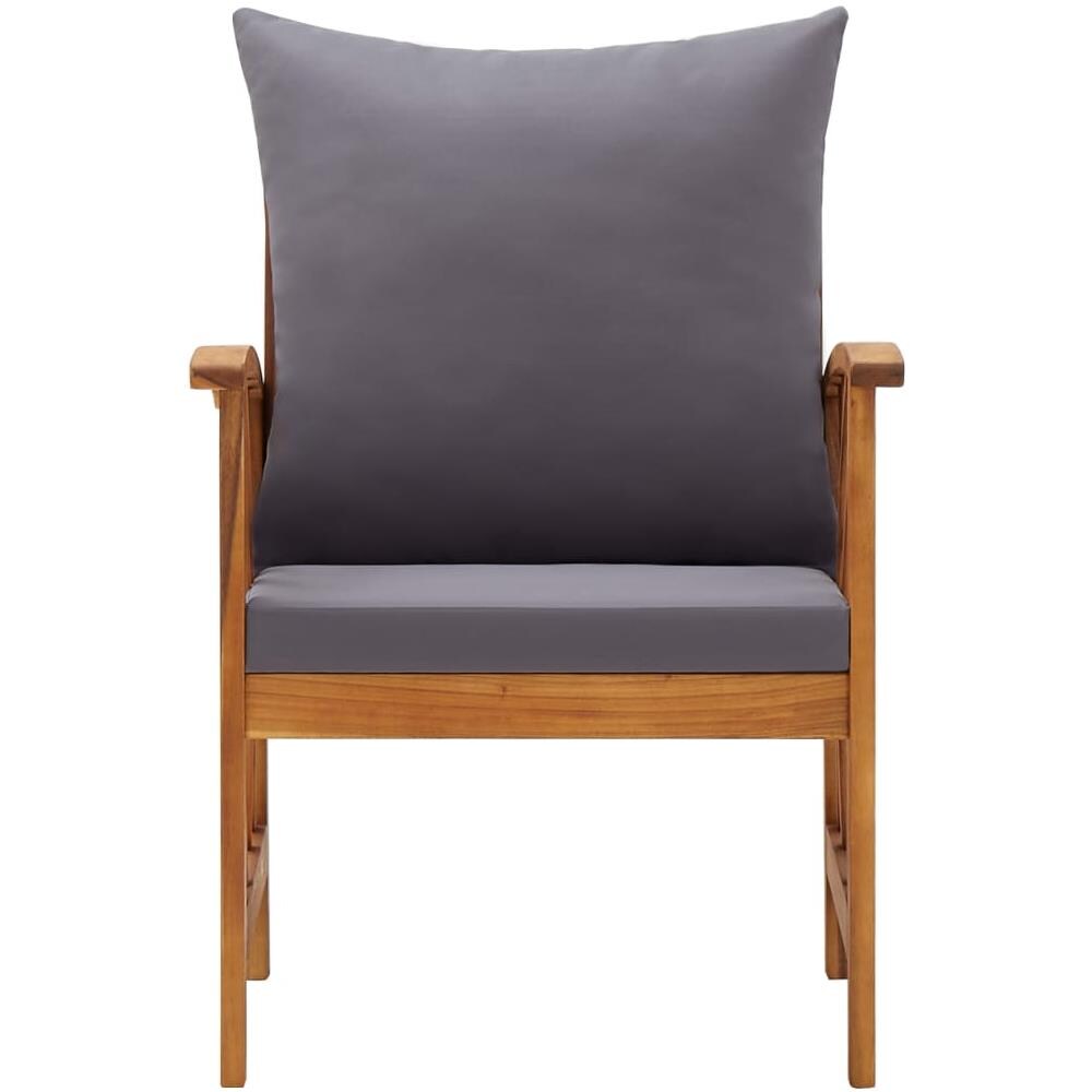 Sedie da Giardino con Cuscini 2 pz in Massello di Acacia - Foto 2