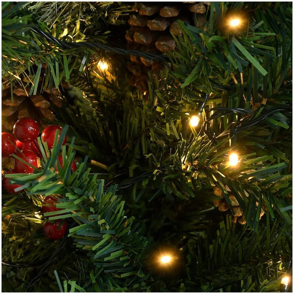 Albero di Natale con LED e Pigne Verde 225 cm in PVC e PE - Foto 2