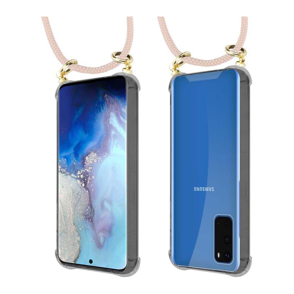 Catena Di Telefoni Cellulari Compatibile Con Samsung Galaxy S20 In Or Rosato A Perla - Coperchio Protettivo In Silicone Con Anelli D'oro, Cinturino In Corda E Custodia Staccabile - Foto 8