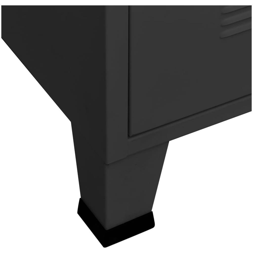 Mobile Tv Industriale Nero 105x35x42 Cm In Metallo - Foto 2