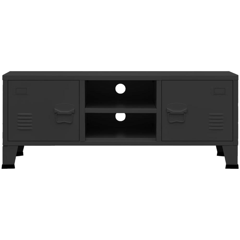 Mobile Tv Industriale Nero 105x35x42 Cm In Metallo - Foto 8