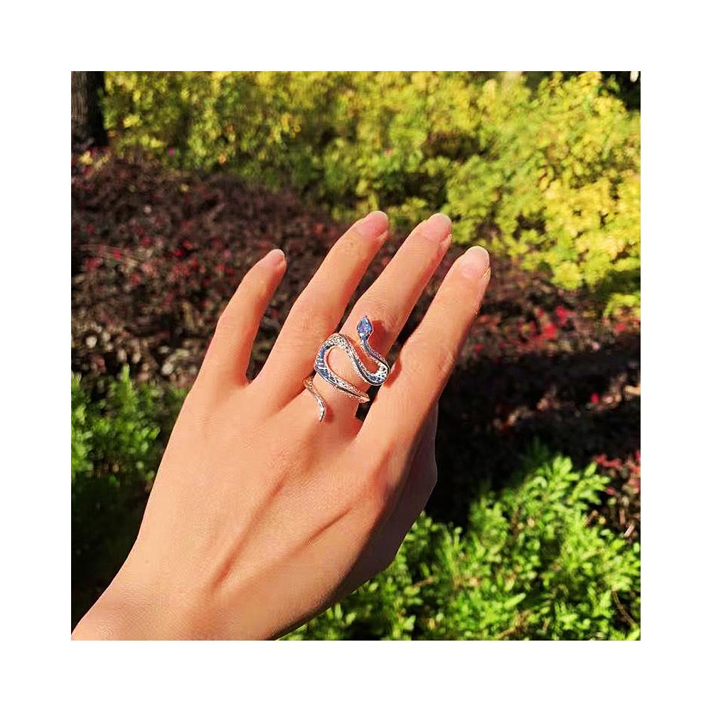 Anello Regolabile Con Strass Serpente Whitegold - Foto 5