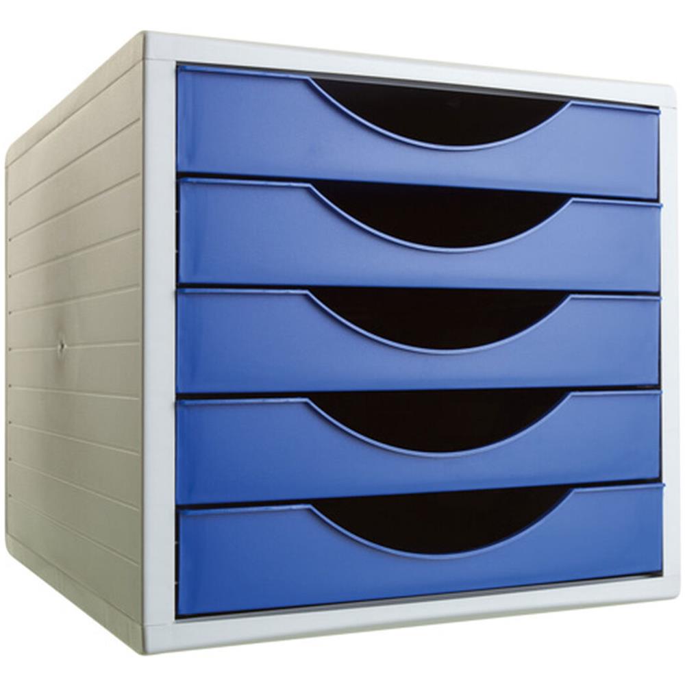 Archivotec Serie 4000 Classificatore Modulare Archivotec Serie 4000 5 Cassetti Din A4 Azzurro 34 X 27 X 26 Cm - Foto 1