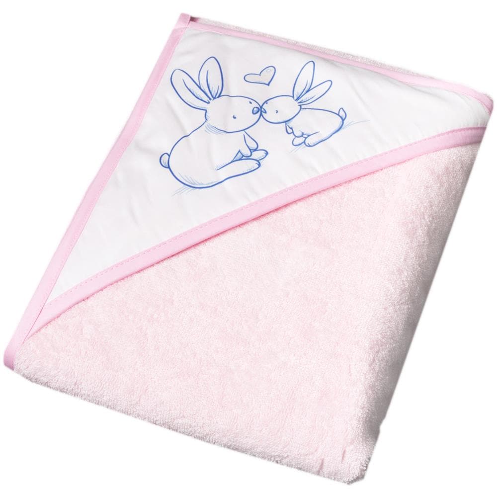 Asciugamano Con Cappuccio Bunny 100x100 Rosa - Foto 1