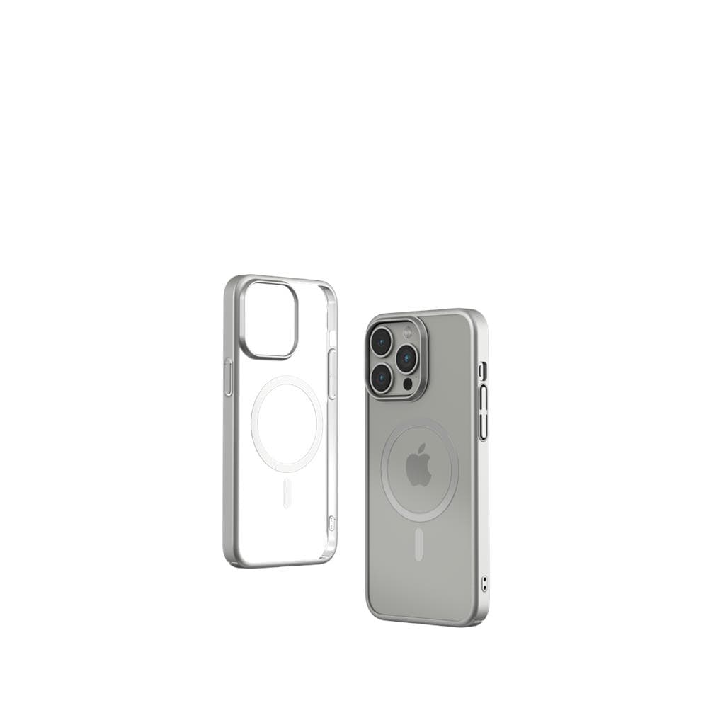 Cover Magnetica Glimmer con Apple Magsafe iPhone 15 Pro Silv - Foto 1