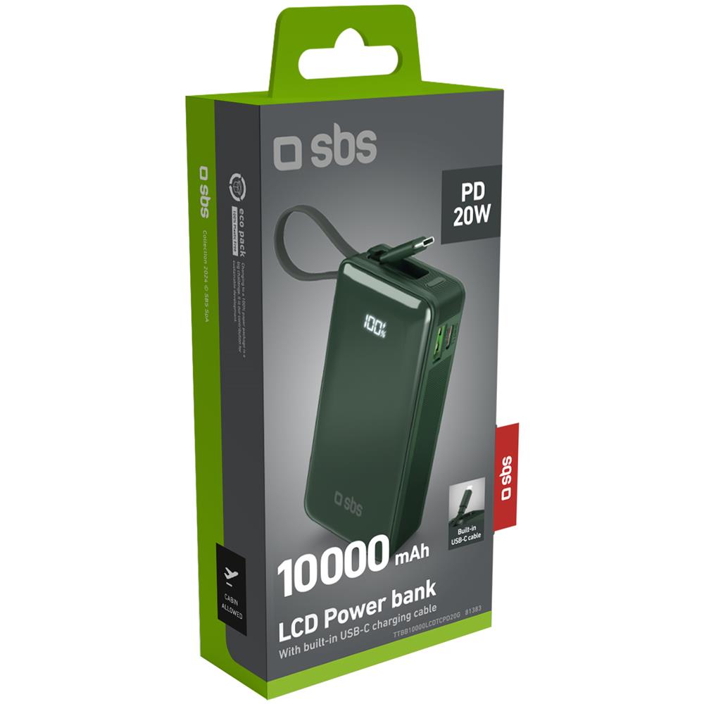 TTBB10000LCDTCPD20G batteria portatile 10000 mAh Verde - Foto 4