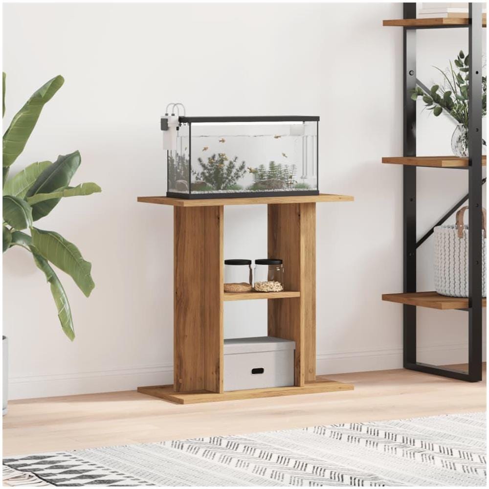 Supporto Acquario 60x30x60 cm Multistrato Rovere Artigianale - Foto 2