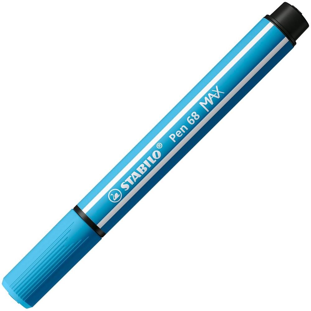 Pen 68 MAX - Pennarello Premium a tratto doppio (1 + 5 mm) - Confezione da 5 - Azzurro - Foto 2