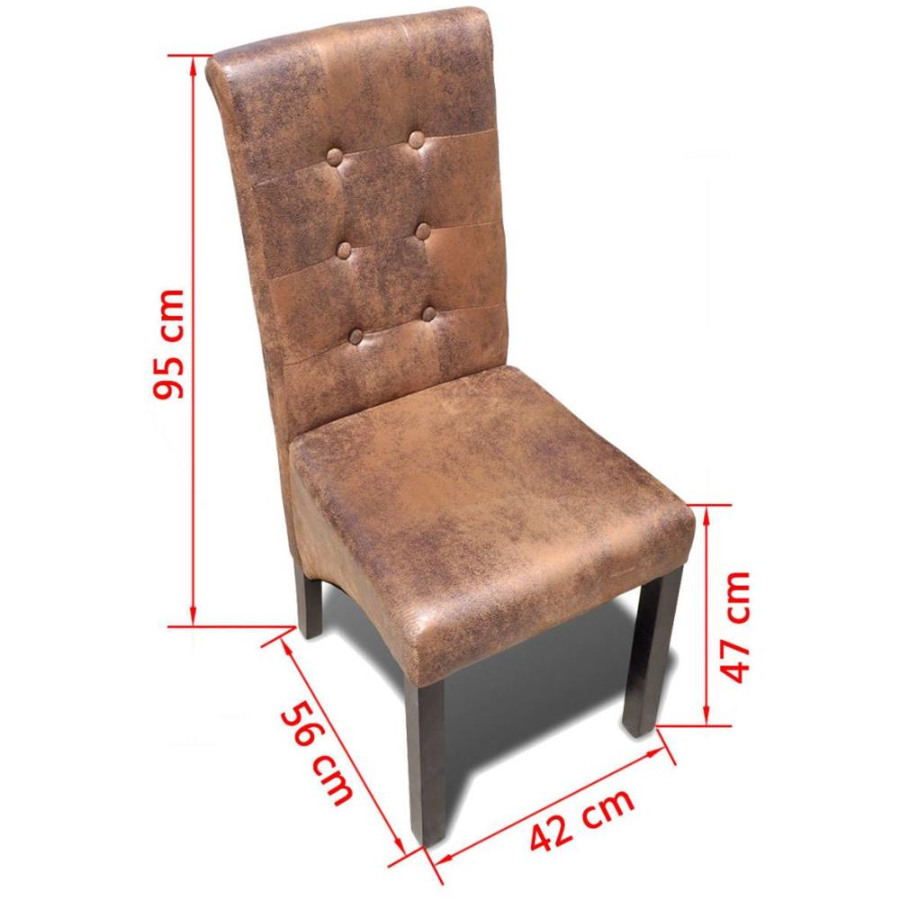 2 Pz Sedie Sala Da Pranzo Marrone - Foto 15