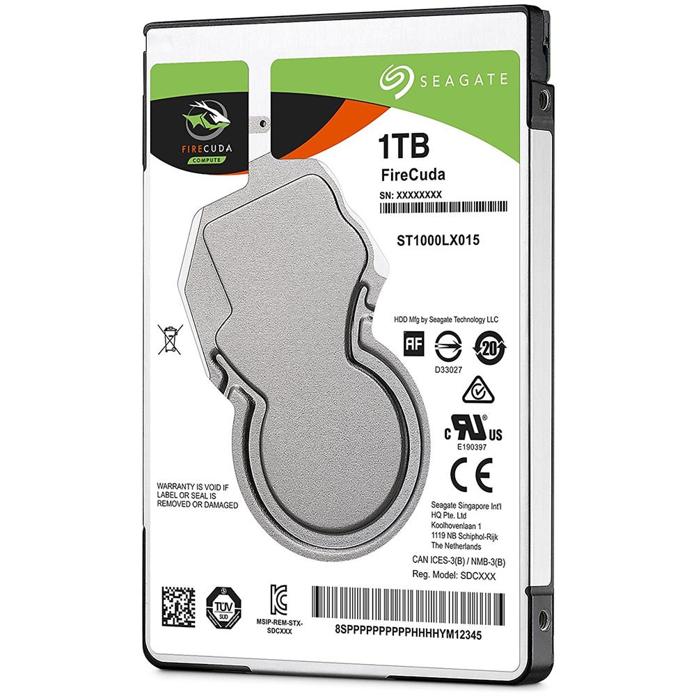 Hard Disk Ibrido Interno FireCuda 1 TB 2.5" Sata III 6 Gb / s 5400 rpm Buffer 128 MB - Foto 2
