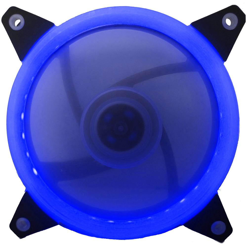 Ventola 120x120 12 Volt Connettore 3 Poli+4 Poli Molex Luce Blu - Foto 1