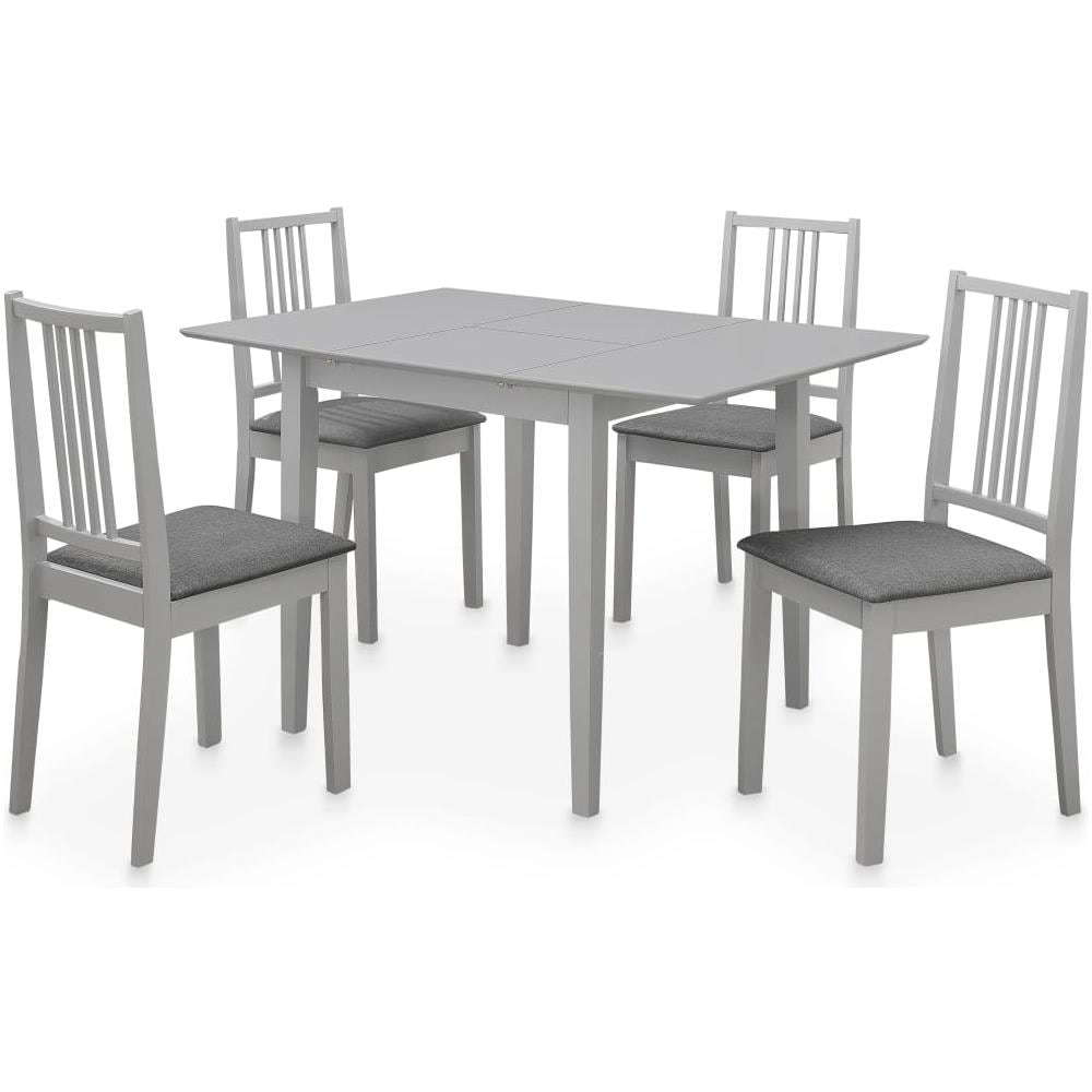 Set Per Sala Da Pranzo 5 Pz In Mdf Grigio - Foto 1