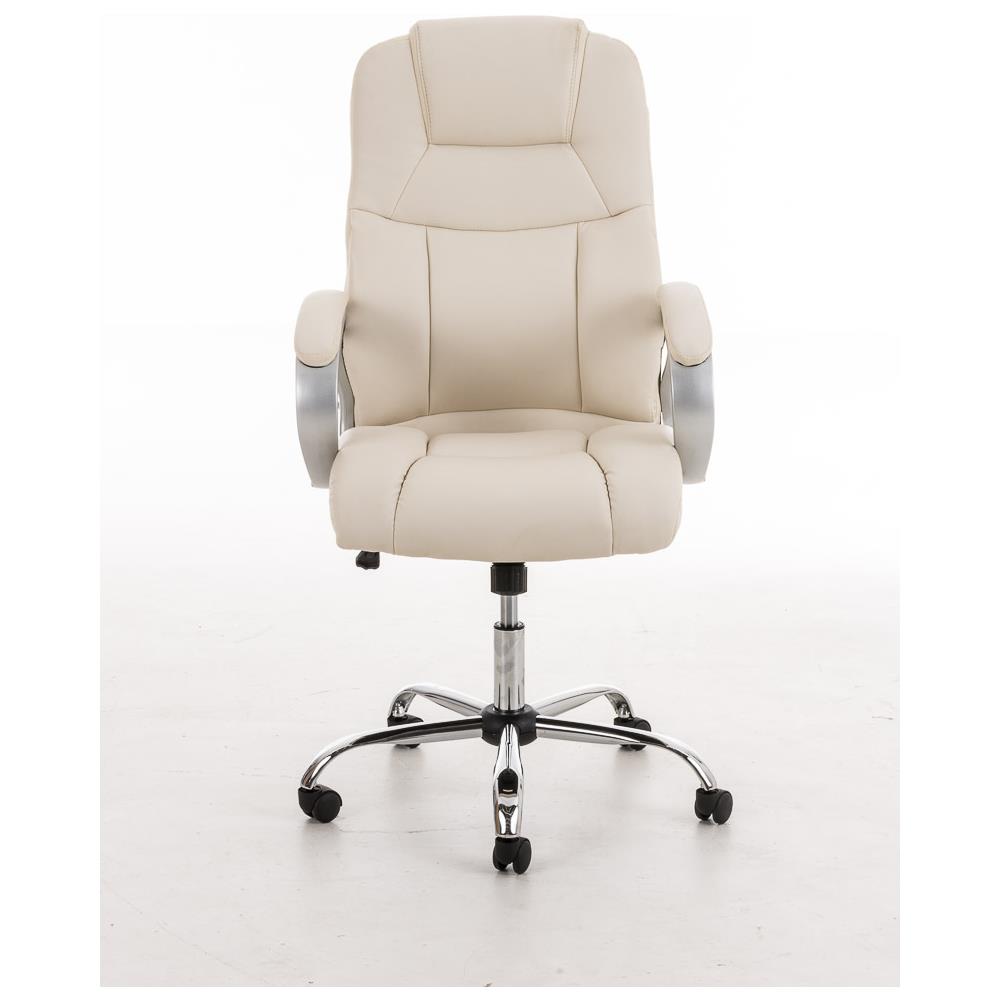 Poltrona Ufficio Apoll XL in Similpelle - Sedia Scrivania Ergonomica Pc Girevole Oscillante - Sedia Direzionale con Braccioli Carico Max 150KG Crema - Foto 2
