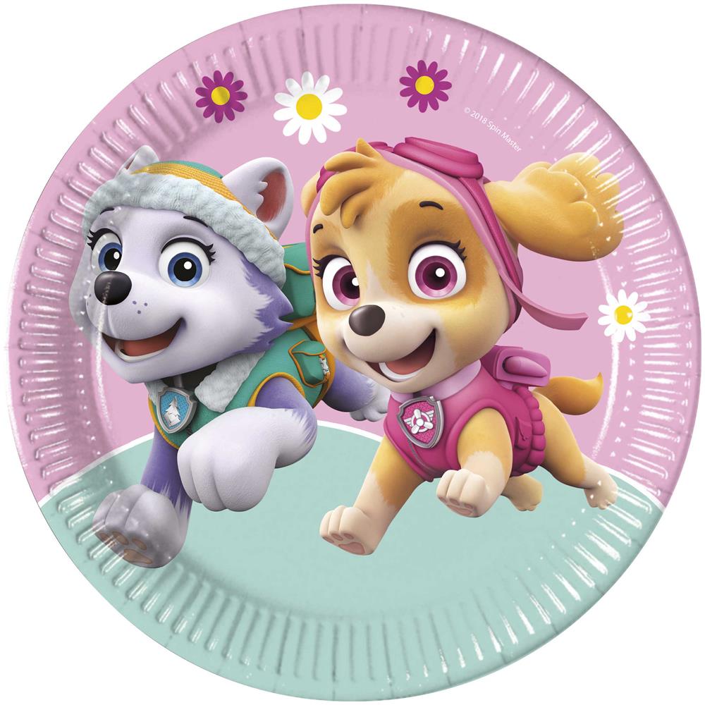 Procos - 8 Piatti In Cartone Rosa E Menta Paw Patrol 23 Cm - Foto 1