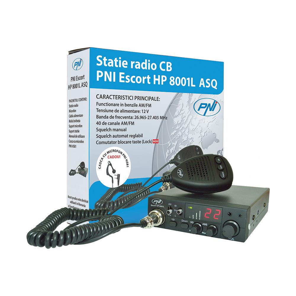 Stazione Radio Cbi Cbi Escort Hp 8001l Asq + Cuffie Hs81 + Cb Ml100 Antenna Con Magnete - Foto 2