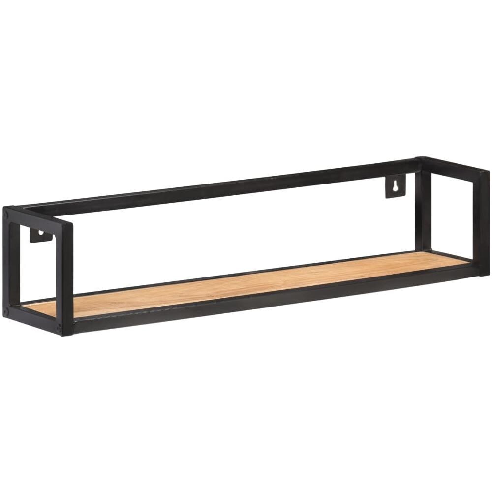 Mensole A Muro 2 Pz 80 Cm In Legno Massello Di Acacia - Foto 2