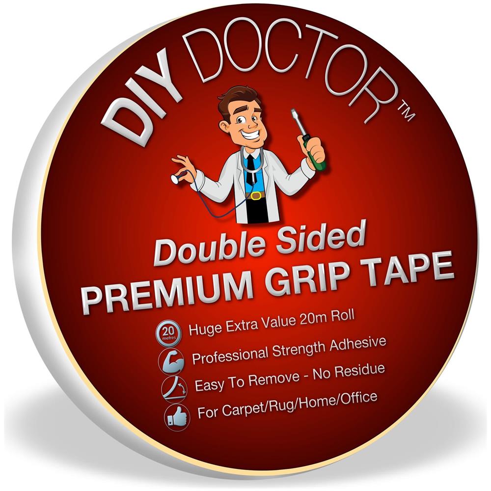 Fai Da Te Dottore Xtra Strong Double-sided Tappeto Gripper Tape - 20m Roll 21 Millimetri Largo - Foto 1