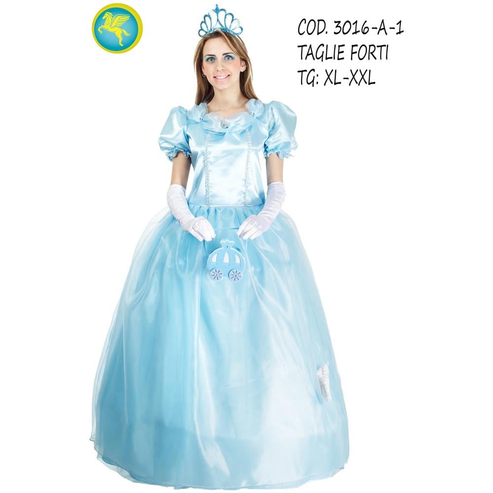 Costume Cenerentola Taglie Forti Carnevale Xxl - Foto 1