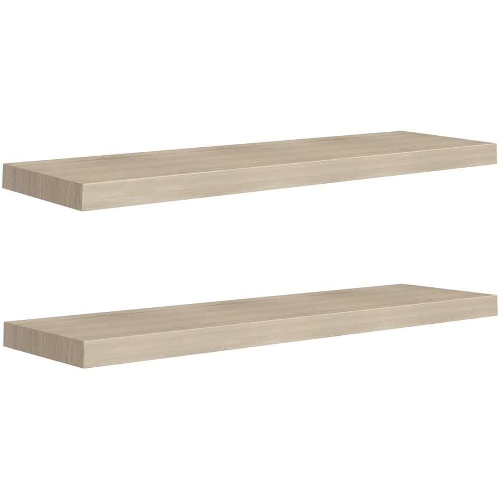 Scaffali A Parete 2 Pz Rovere 90x23,5x3,8 Cm In Mdf - Foto 2