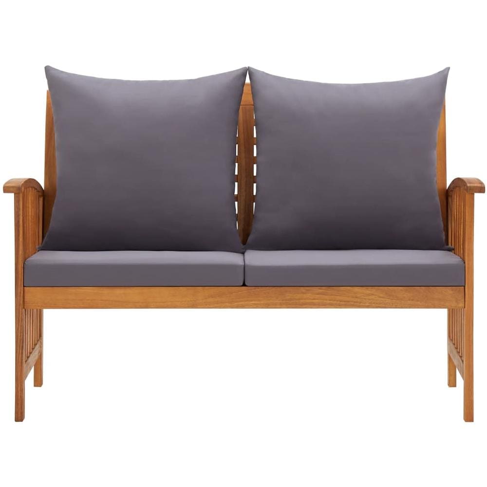 Panca da Giardino con Cuscini 119 cm in Massello Acacia - Foto 7