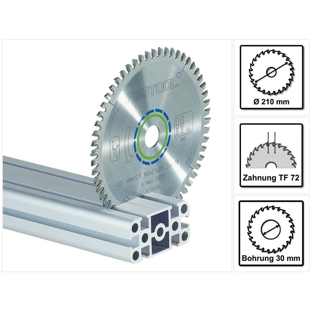 Lama Speciale Per Sega Circolare Hw 210 X 30 X 2,4 Tf72 210 Mm - 72 Denti (493201)  - Foto 1