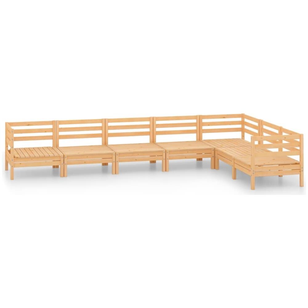 Set Salotto da Giardino 7 pz in Legno Massello di Pino - Foto 2