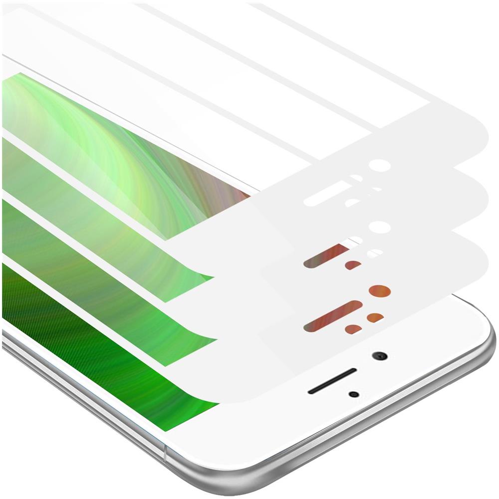 Cadorabo 3x Pellicola Armatura A Schermo Intero Compatibile Con Apple Iphone 8 Plus / 7 Plus / 7s Plus In Trasparente Con Bianco - 3x Vetro Temperato (tempered) Di Protezione Del Display In Durezza 9h Con 3d Touch - Foto 1