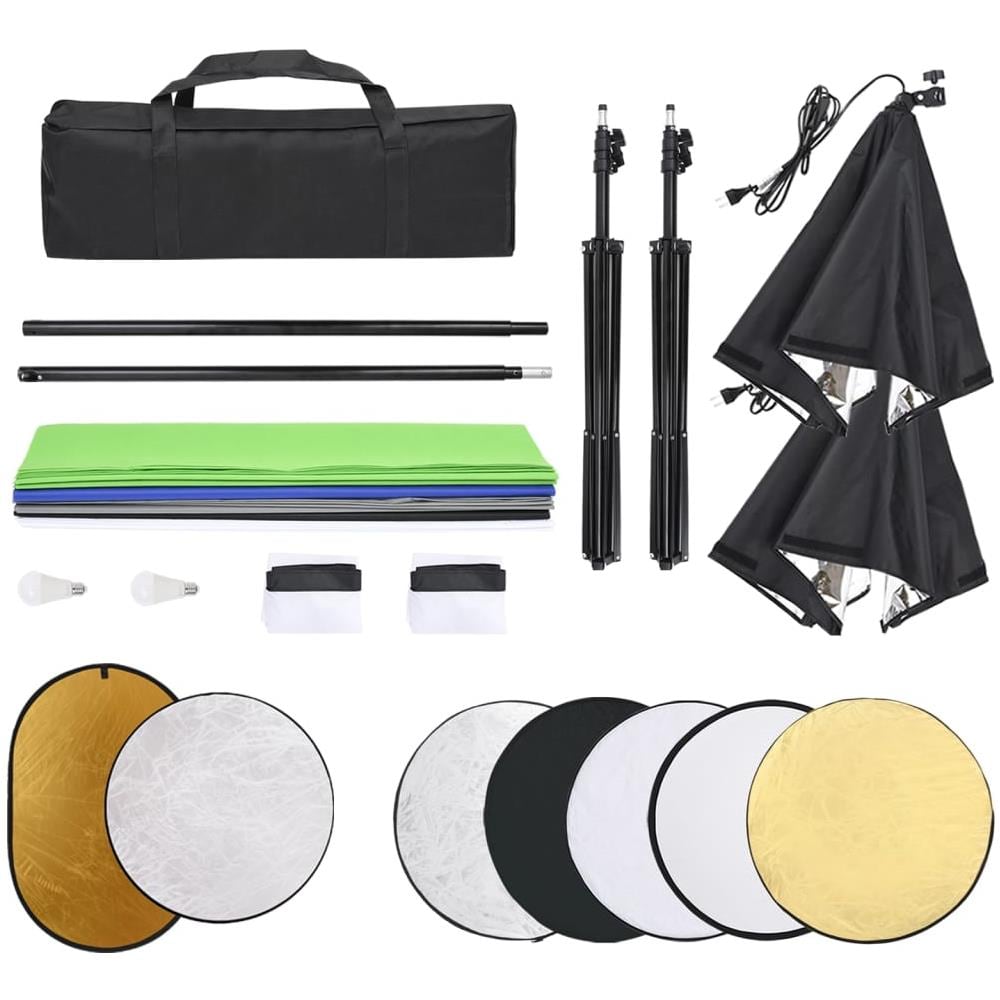 Kit Per Studio Fotografico Con Set Luci, Fondale E Riflettore - Foto 1