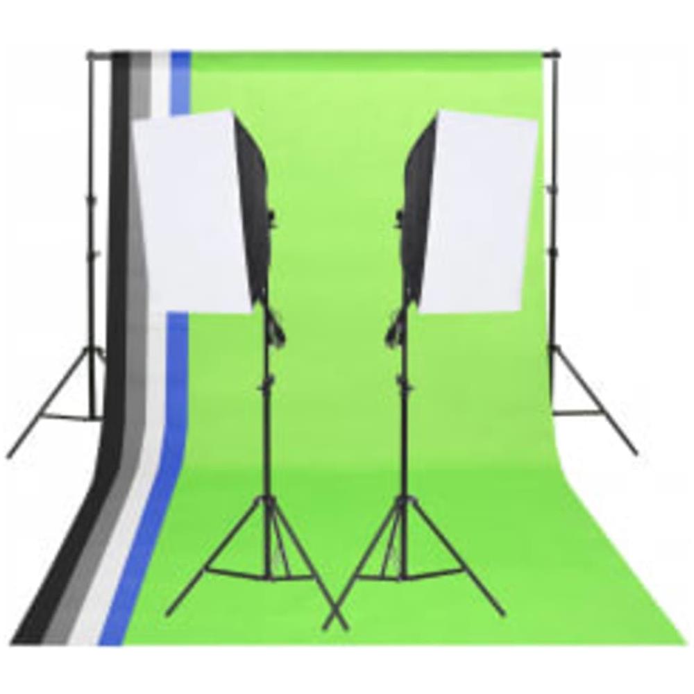 Kit Per Studio Fotografico Con Set Luci, Fondale E Riflettore - Foto 2