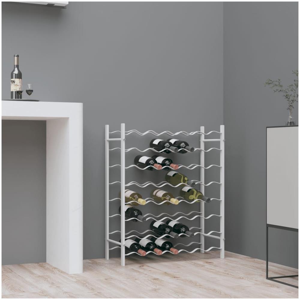 Portabottiglie Per 48 Bottiglie Bianco In Metallo - Foto 1