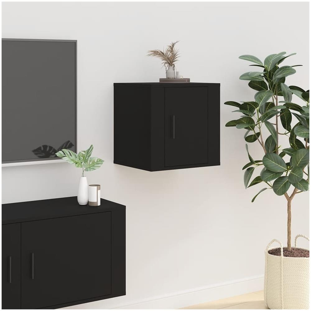 Mobile Porta Tv A Parete Nero 40x34,5x40 Cm - Foto 1