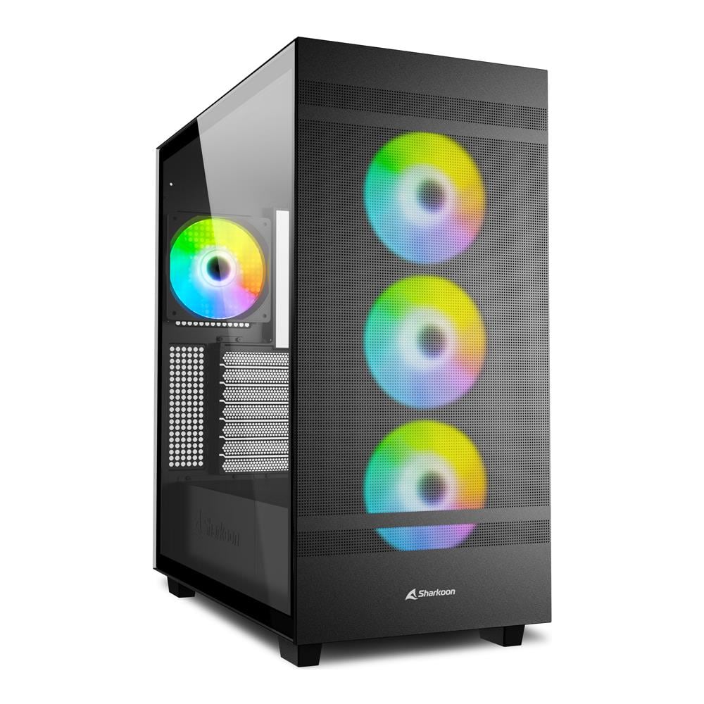 Case Rebel C50 RGB Full Tower ATX / Micro-ATX / Mini-ITX 3 Porte USB 3.1 Colore Nero (Finestrato) - Foto 1