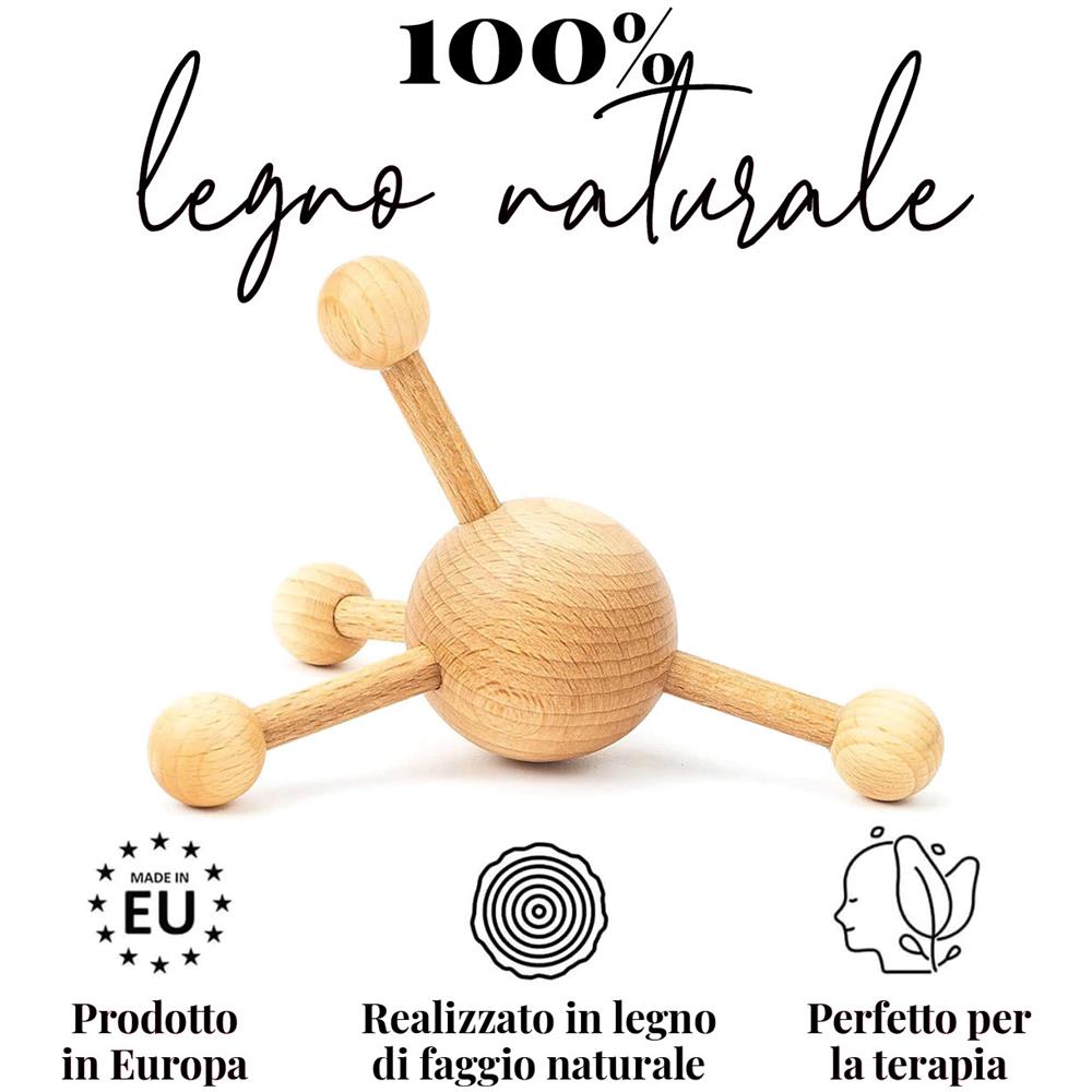 Massaggiatore Di Punti Trigger In Legno Per Il Massaggio Di Nodi Sulla Schiena, Il Collo, Le Spalle E Il Petto - Foto 1