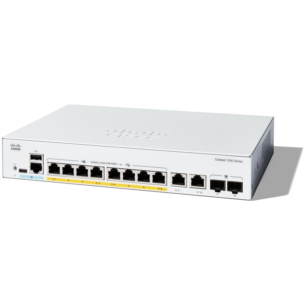 Switch C1200-8P-E-2G Gestito L2/L3 8 porte GE PoE Bianco - Foto 1