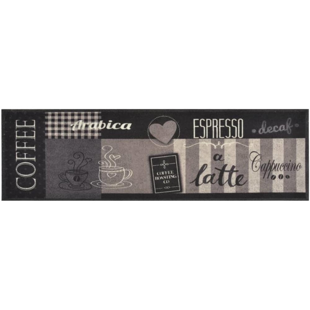 Tappeto Da Cucina Lavabile Nero Caffè 45x150 Cm Velluto - Foto 2