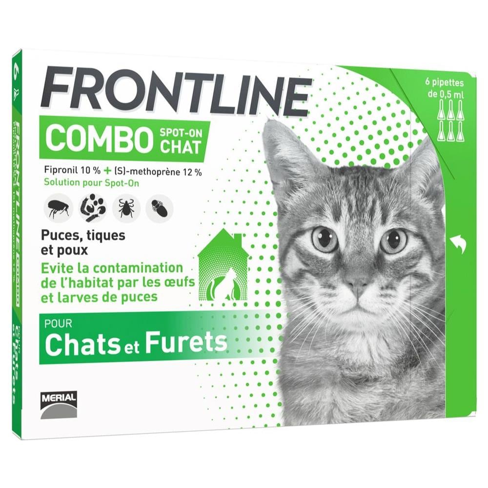 Combo Spot-on Chat Et Furet 6 Pipette De 0,5ml - Foto 1