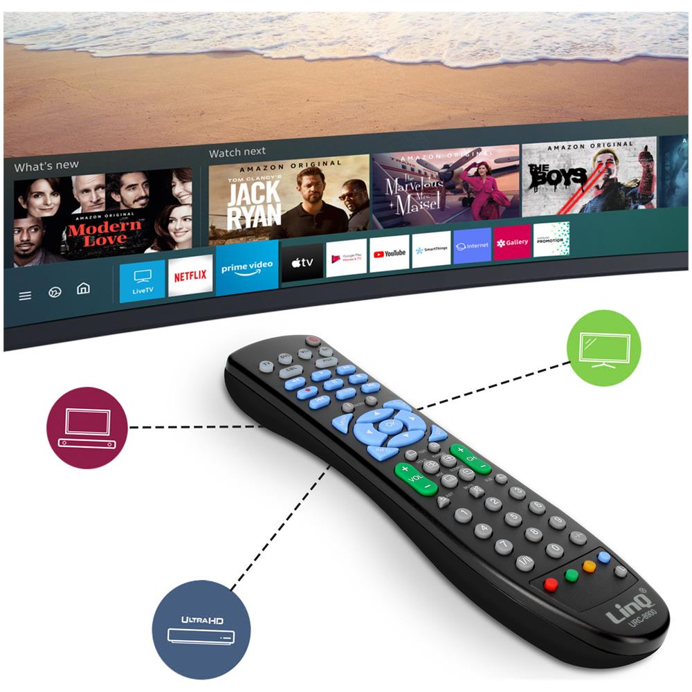 Telecomando Universale Tv Satellite Dvd Cbl Audio Vcr Portata 10 Metri Nero - Foto 2