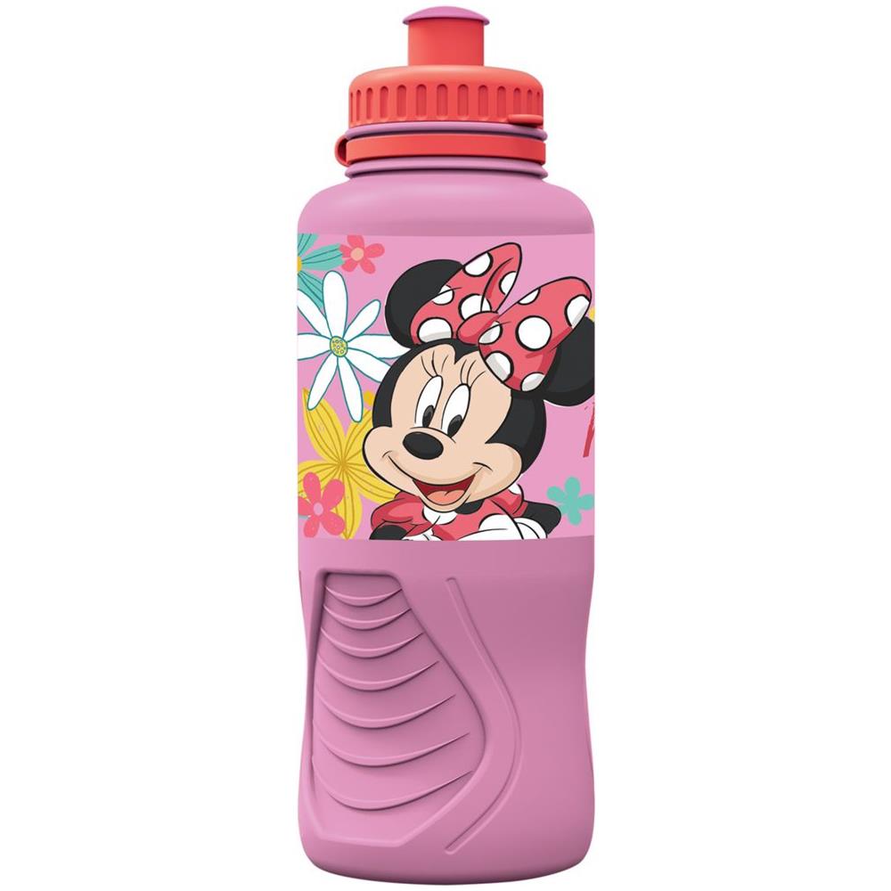 Disney Borraccia Rosa Per Bambine In Plastica Minnie 400 Ml Con Chiusura Antigoccia E Banda Antiscivolo - Foto 1