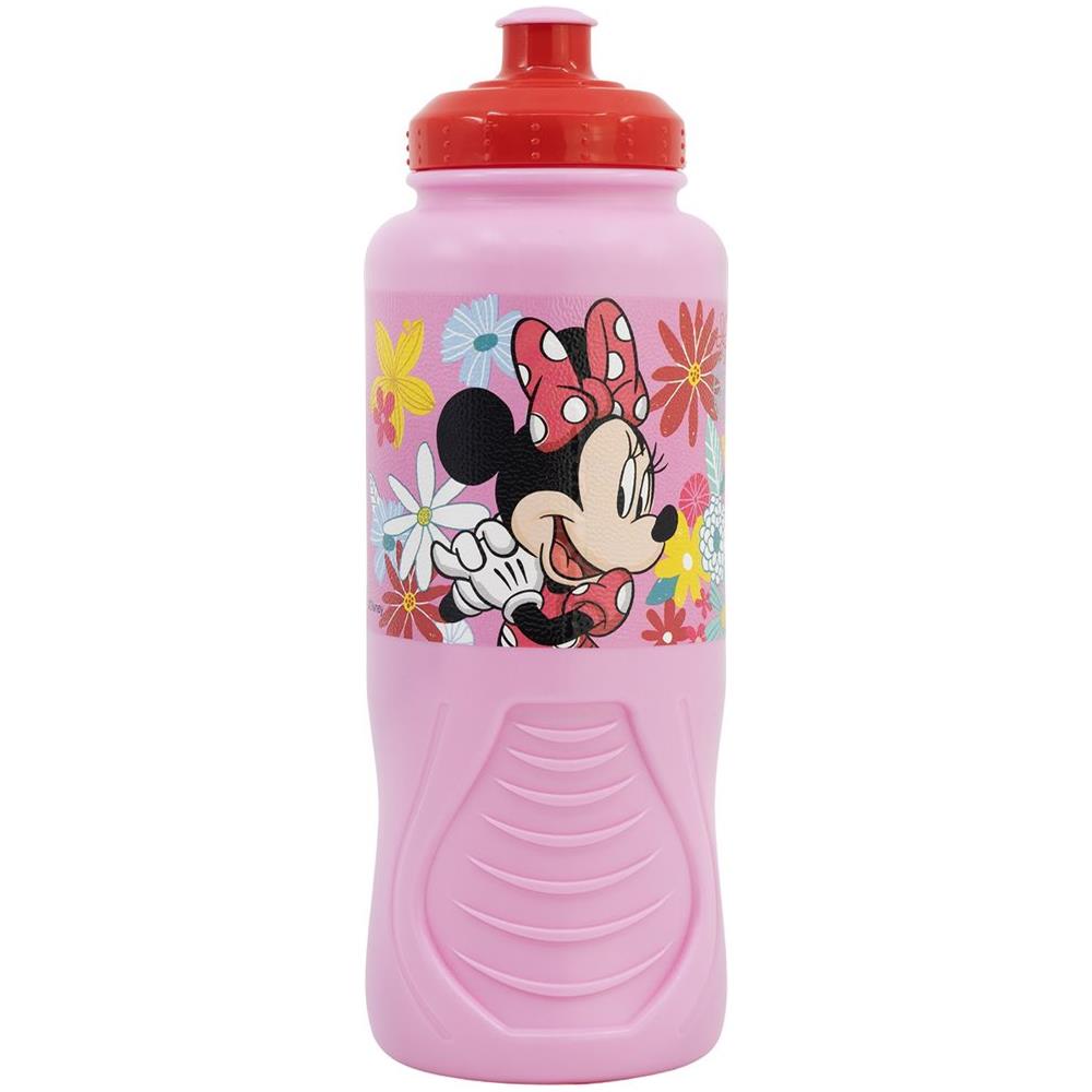 Disney Borraccia Rosa Per Bambine In Plastica Minnie 400 Ml Con Chiusura Antigoccia E Banda Antiscivolo - Foto 3