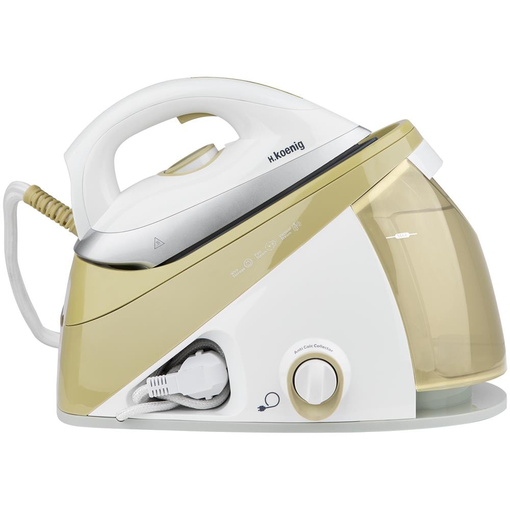 V28 Ferro da Stiro con Caldaia 6 Bar 2400 Watt Colore Bianco / Oro  - Foto 2