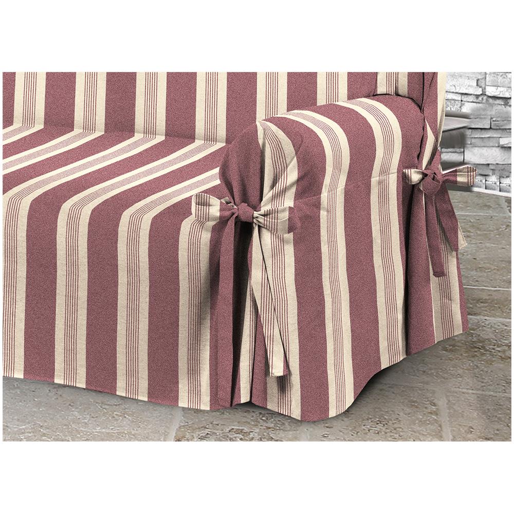 Copridivano Fodera Telo Protezione Divano Con Laccetti Fiocco Disegno Grancasa 3 Posti Beige - Foto 6