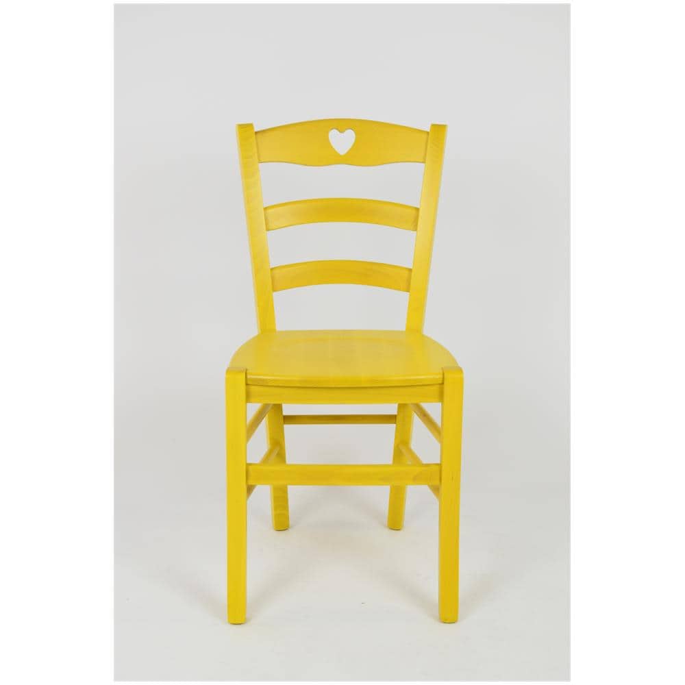 con Struttura in Legno e Seduta in Legno Colore: Giallo anilina Set di 2 sedie Cuore 38 per Cucina Bar e Sala da Pranzo Tommychairs Chair du Design
